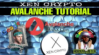 XEN CRYPTO AVALANCHE BLOCKCHAIN  HOW TO START TO ENDING [upl. by Kitrak]