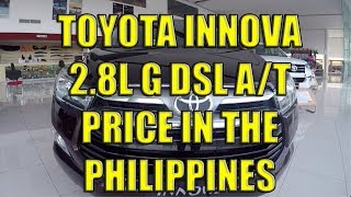 Toyota Innova 28L G DSL AT Price In The Philippines [upl. by Mars]