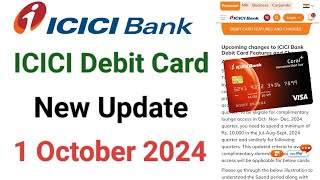 Icici bank debit card new update 2024  Icici bank debit card charges  Icici bank debit card [upl. by Kelwin131]