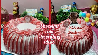 Beautiful birthday cake decoration  1 kg chocolate cake for girls birthday  Dreampuff Homebaker [upl. by Newlin]