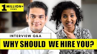 Interview Question Why Should We Hire You  Best Answer for Freshers amp Experienced People ✓ [upl. by Irrep]