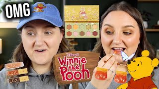 OMG  TESTING THE COLOURPOP X WINNIE THE POOH COLLECTION [upl. by Ellerrehs]