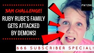 3AM CHALLENGE Ruby Rubes FAMILY Gets ATTACKED BY MONSTERS  Definitely not FAKE [upl. by Nawek576]