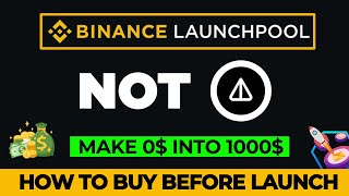 Binance List Notcoin NOT  How To Get Free NOT  Binance Launchpool  Binance New Listing [upl. by Sheline]