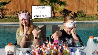 Blindfolded Slime Challenge  Francesca Cheated [upl. by Stanwinn989]