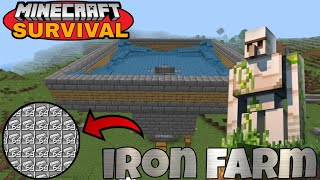 minecraft pe survival series 121  How To Create Iron Farm Very easy  Episode 5 [upl. by Amalea]