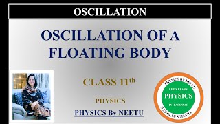 Oscillation of a Floating body  Class 11 Physics Oscillation [upl. by Reidid22]