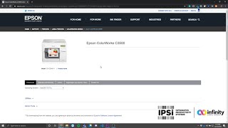 IPSi Print Lab  Epson ColorWorks C3500G Wireless Installation of Epson Printer Drivers [upl. by Ylekalb]