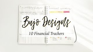 10 Types of Financial Trackers for Bullet Journaling [upl. by Mar]