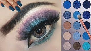 blue brown eyes tutorial  eye makeup tutorial for beginners  blue eyes makeup [upl. by Nylecsoj]