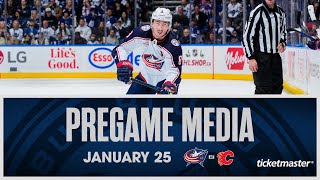 Zach Werenski speaks ahead of his return to the ice  Pregame Media 012524 [upl. by Rawdon]