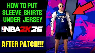 How to put long sleeve shirts under a jersey in NBA 2k25 AFTER PATCH [upl. by Myrtie763]