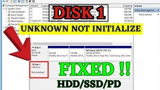 HDD unknown Not initialized in Windows 10 under Different Situations  MBR Rebuild Problem [upl. by Necyrb]