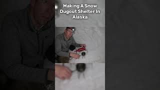 Making A Snow Shelter For Overnight Camp In Alaska part 2 [upl. by Cohleen]