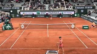 SABALENKA VS ANDREEVA  Roland Garros 2024  First Round  Court Level View [upl. by Akihsan]