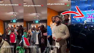 Davido React As Zlatan Ibile Peruzzi And Cubana Chief Priest Arrive Amsterdam For His Show [upl. by Ailahk]