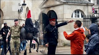 ANGRY BOSS amp SOLDIER SCREAMED but guard uses his horse and LOUD VOICE to move the tourists away [upl. by Millda]