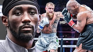 Terence Crawford REACTS to Jake Paul BEATING Mike Tyson quotIM JUST GLAD HE DIDNT GET HURTquot [upl. by Bax18]