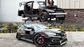 Incredible Rebuild of a Totaled Civic Type R in 20 Minutes [upl. by Araf]