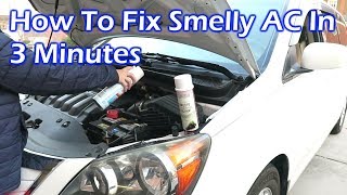 How to Fix Smelly AC in Your Car Like the Pro in 3 Minutes [upl. by Demahom515]