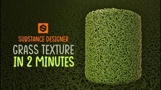 Easy Tileable Stylised Grass IN 2 MINUTES Substance Designer BASICS  PBR Game Texture [upl. by Gnak]