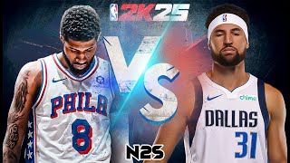 PG13 vs Klay A New Rivalry in 2K25  76ers vs Mavs  Luka Klay amp Irving vs PG13 amp Embiid [upl. by Nerag]