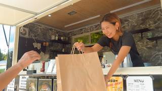 A hamburger food truck run by a female motorcycle enthusiast キッチンカー street food [upl. by Rickard]