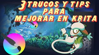 3 Trucos Tips y Atajos para mejorar en krita parte 1 [upl. by Bobbette]