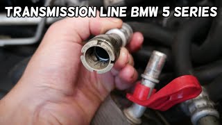 HOW TO REMOVE TRANSMISSION LINE HOSE ON BMW E60 E61 [upl. by Major]