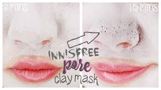 Innisfree Jeju Volcanic Pore Clay Mask Review  PORES [upl. by Mit]