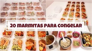 20 MARMITAS PARA CONGELAR  Como fazer e congelar marmitas saudáveis para 20 dias [upl. by Gilson519]