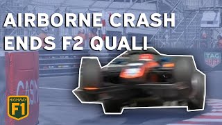 Huge crash for Jake Hughes ends F2 Monaco qualifying [upl. by Savart926]