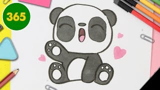 HOW TO DRAW A CUTE Panda KAWAII [upl. by Acirred]