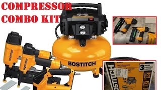 🔧UNBOXED Bostitch 3 Tool compressor and nailer stapler kit first impressions [upl. by Haleeuqa]