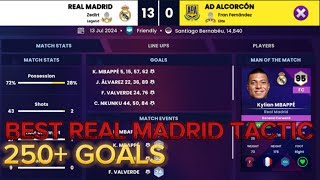 BEST SOCCER MANAGER 24 REAL MADRID TACTIC 250 GOALS SM 24 [upl. by Jabin]