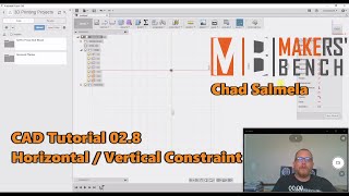 CAD Tutorial 028 Horizontal Vertical Constraint [upl. by Llehsor19]