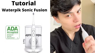 TUTORIAL de COMO USAR el Waterpik sonic fusion💦 IRRIGADOR BUCAL WATER FLOSSER 👋🏻ADIOS HILO DENTAL [upl. by Naldo]