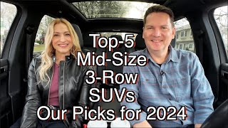 Top5 MidSize 3Row SUVs  Our top picks for 2024 Size matter [upl. by Nimar]