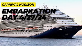 Carnival Horizon Embarkation Day 42724 8 Day Cruise ABC Islands [upl. by Nayve]