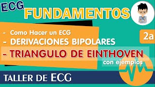 DERIVACIONES del ECG ¿COMO HACER un ELECTROCARDIOGRAMA TRIANGULO de EINTHOVEN Sistema HEXAXIAL 2 [upl. by Margaretta]