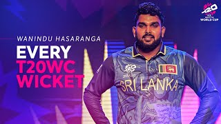 Every Wanindu Hasaranga wicket in T20 World Cups [upl. by Eixirt]