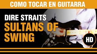 Sultans of swing de Dire straits  Como tocar en Guitarra TUTORIAL  VIDEO AULA [upl. by Janella567]