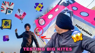 Flying Kites 😱 TESTING BIG KITES Kites Vlog [upl. by Chamberlin]