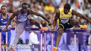 Daniel Roberts races his way into 110m hurdle final alongside Bennett  Paris Olympics  NBC Sports [upl. by Gierc294]