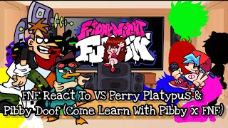 FNF React To Vs Perry The Platypus amp Pibby DoofFriday Night FunkinElenaYT [upl. by Hedley]