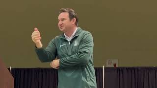 Jonathan Smith  Michigan State football coach  2024 MHSFCA Clinic [upl. by Suneya]