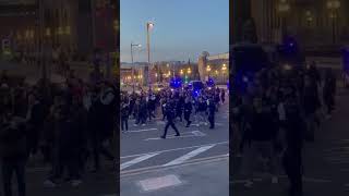 CORTEO ULTRAS NAPOLI a Barcellona che CARICA 🔥💙 [upl. by Melquist]