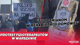 PROTEST FIZJOTERAPEUTÓW PRZED SEJMEM [upl. by Ydarb]