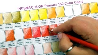 Prismacolor Premier Colored Pencils 150 Color Swatches [upl. by Emmalee]