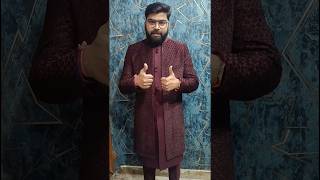 wedding special sherwani Bombay tailors Indo Western kurta pajama with nehru jacket [upl. by Eniamrahc]